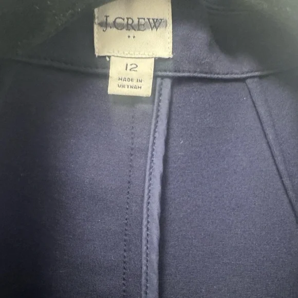 J. Crew Factory Ponte work blazer AS336 12 Navy Blue - Picture 6 of 11